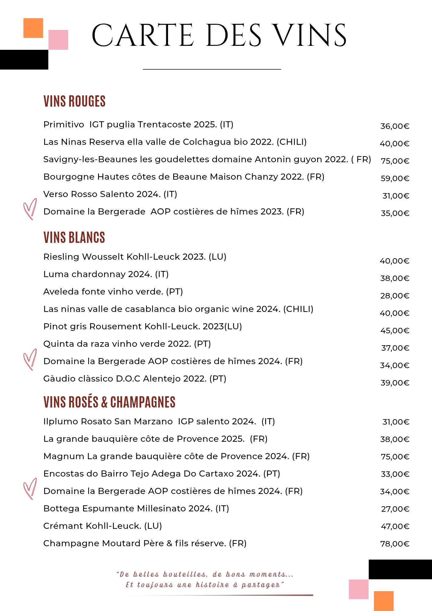 Menu Page 10
